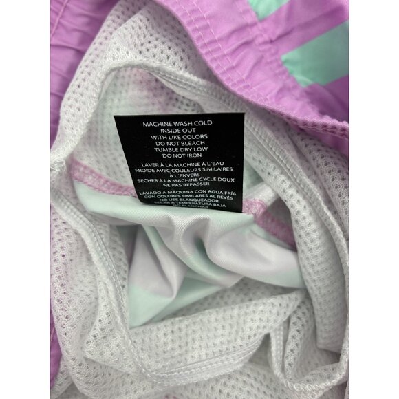 Mad Engine Mens Swim Trunks Size 2XL Pink Blue Stripe Summer Beachwear - Picture 4 of 6